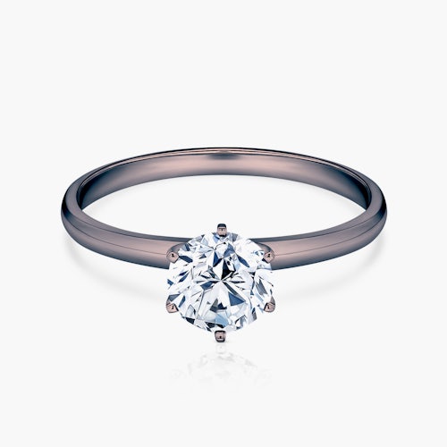 Pierścionek zaręczynowy SAVICKI: czarne złoto, diament